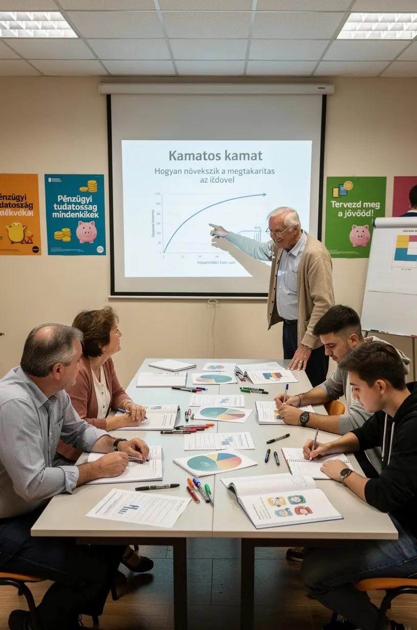 Személyes pénzügyi alapok bemutatása egy strukturált munkafüzet segítségével, amely hosszú távú megtakarítási stratégiákat tanít.